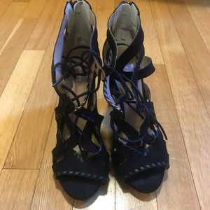 Express Velvet High Heels